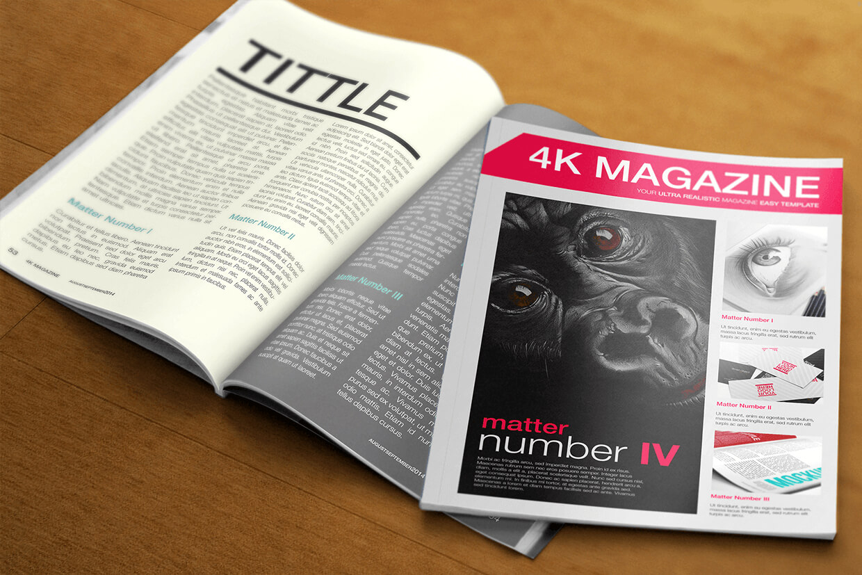 030 4K Magazine Free Magazines Cover Templates Template Within Blank Magazine Template Psd