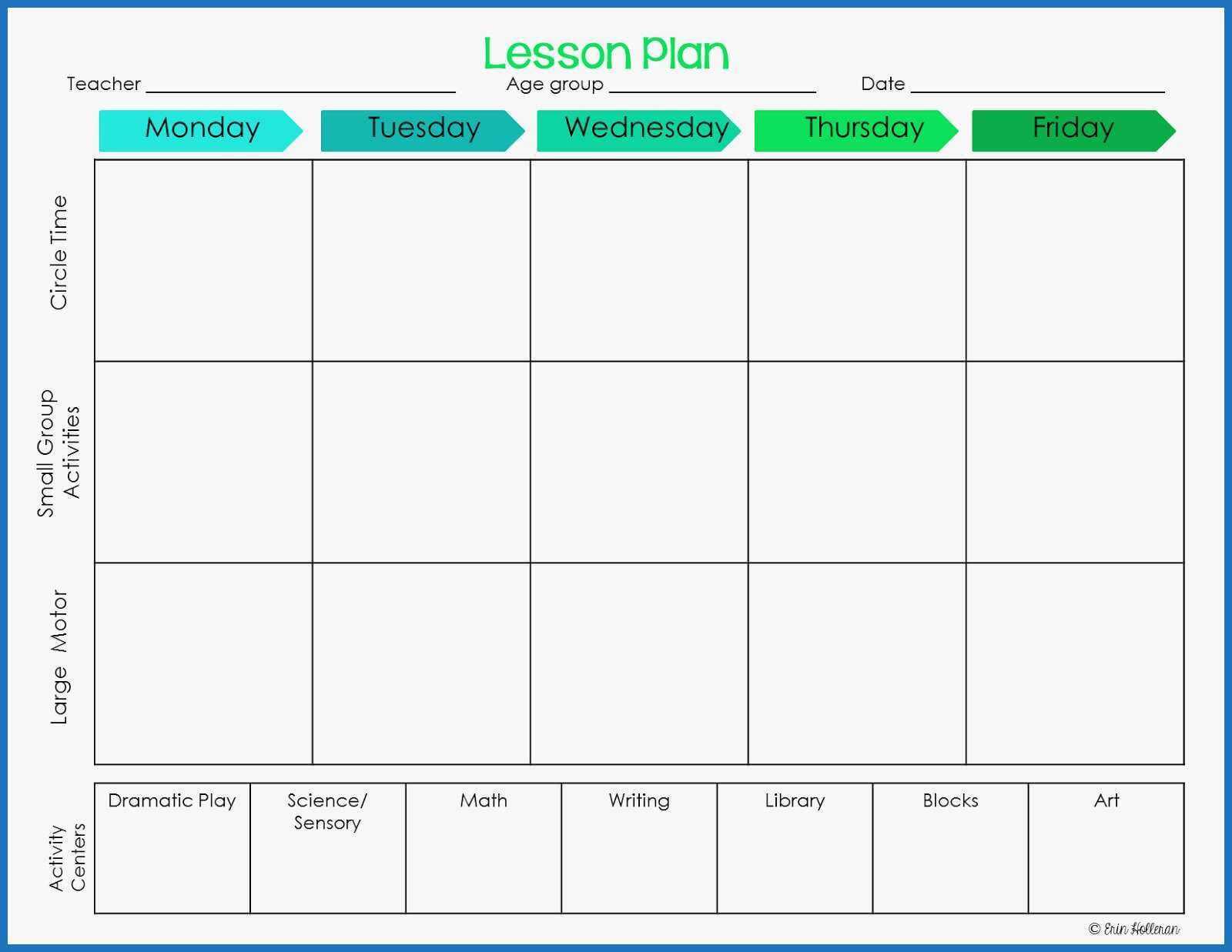 031 Preschool Lesson Plan Template Cute Ponderings Make Your For Blank Preschool Lesson Plan Template