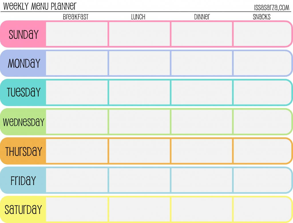 032 Free Menu Plan Template Unique Ideas Weekly Planner And Within Menu Planning Template Word