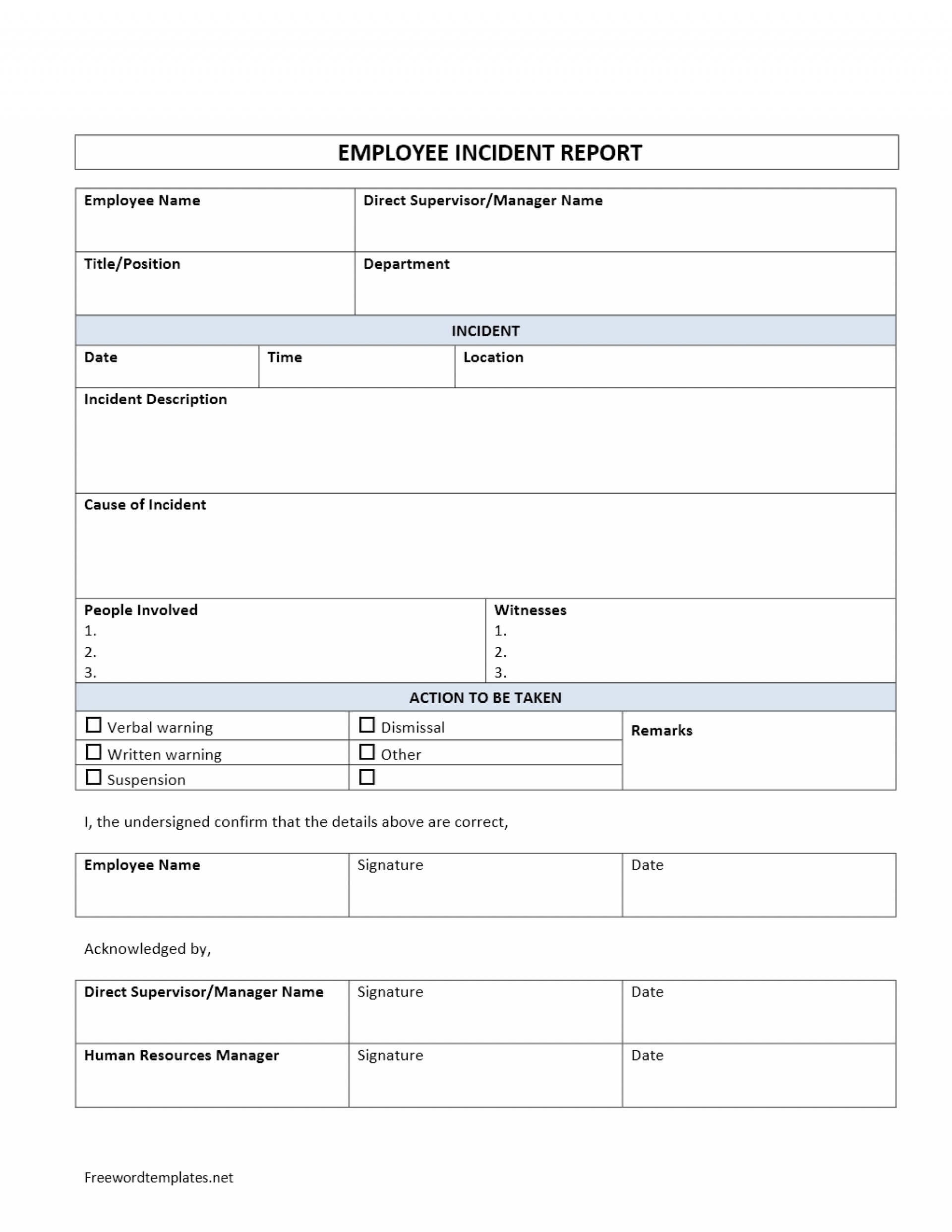 032 Injury Report Sample Form Free Incident Template Word Within Injury Report Form Template