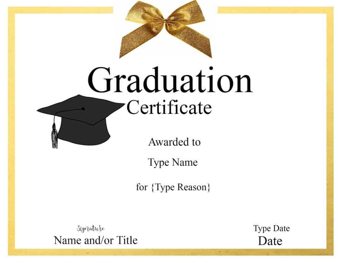 032 Template Ideas Graduation Certificate Free Birthday Within Graduation Gift Certificate Template Free