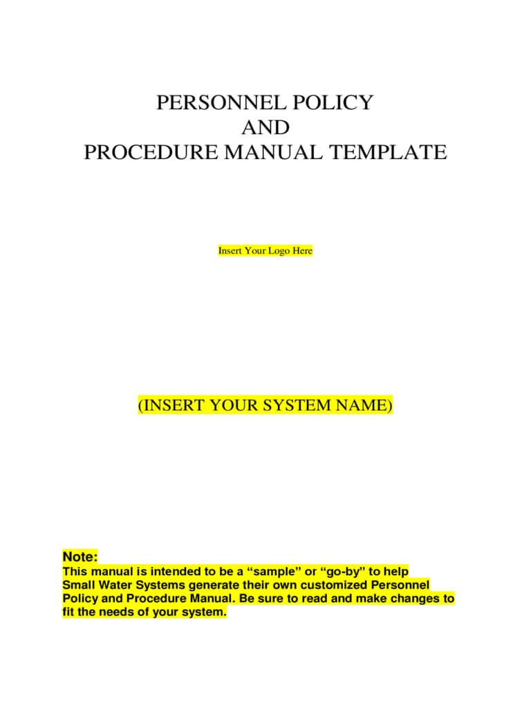 033 Personal Policy And Procedure Manual Template Ideas Throughout Procedure Manual Template Word Free