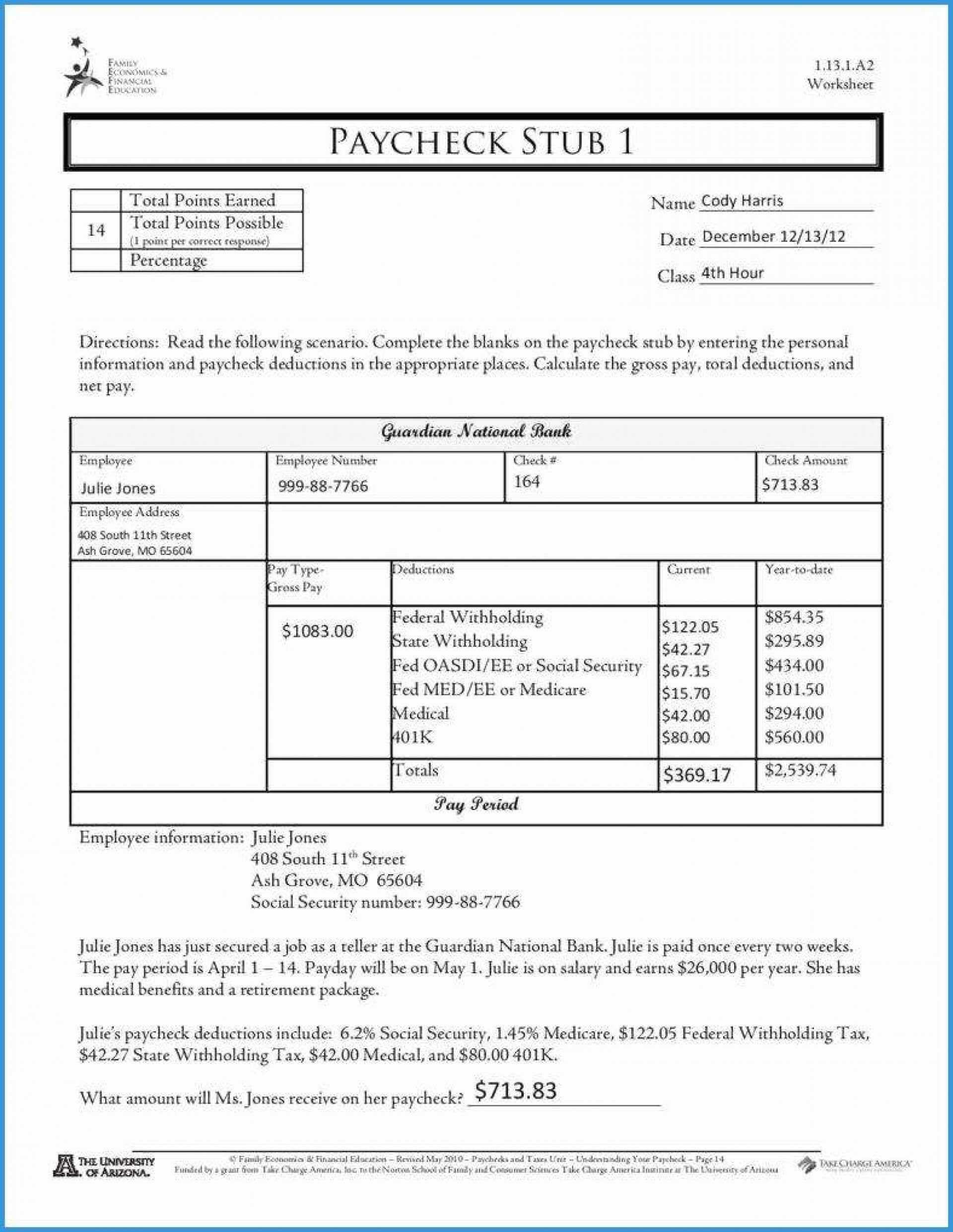 034 Free Pay Stub Template With Calculator Of Lovely Excel Pertaining To Free Pay Stub Template Word