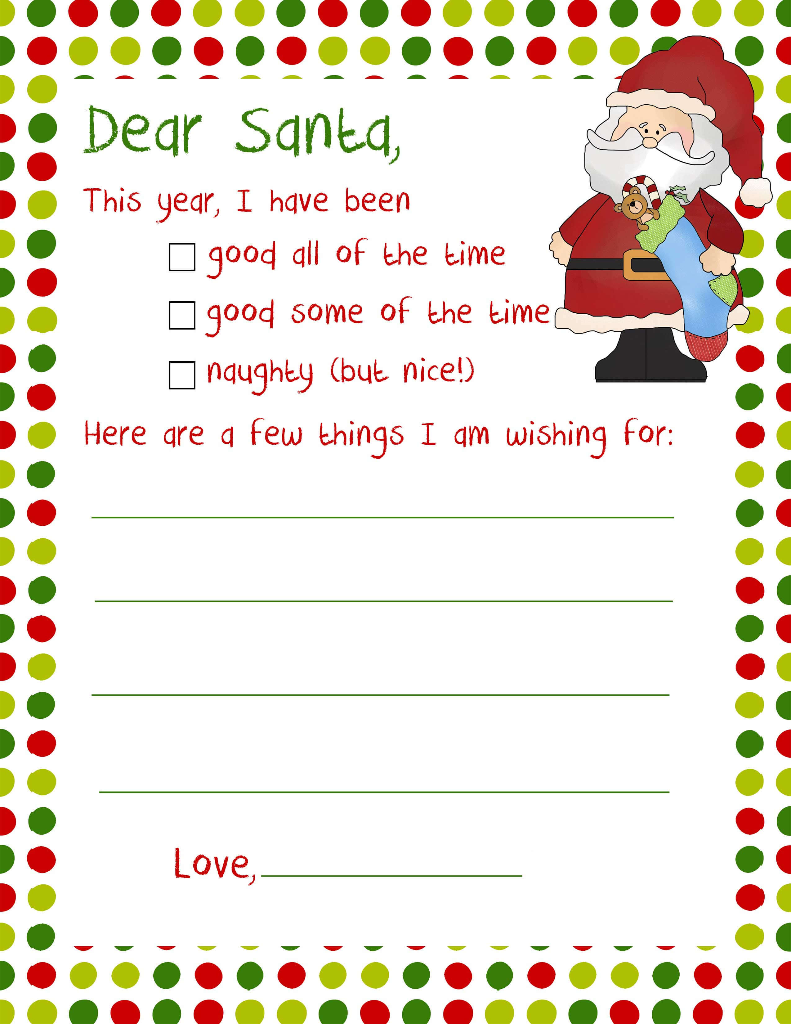 034 Santa Letter Letters From Template Archaicawful Ideas Pertaining To Letter From Santa Template Word