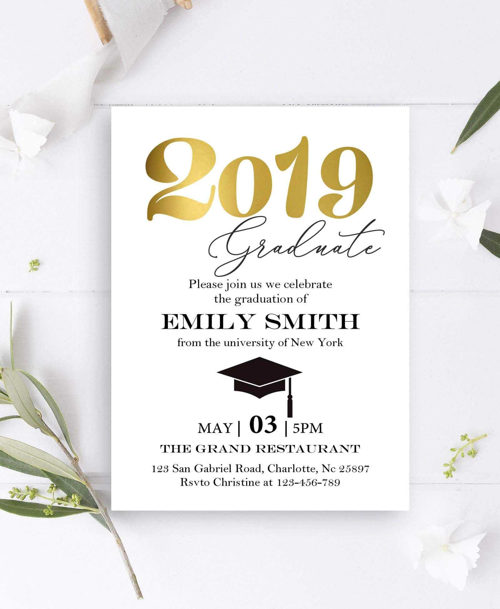 034 Template Ideas Graduation Invitation Word Lovely Free In Intended For Free Graduation Invitation Templates For Word