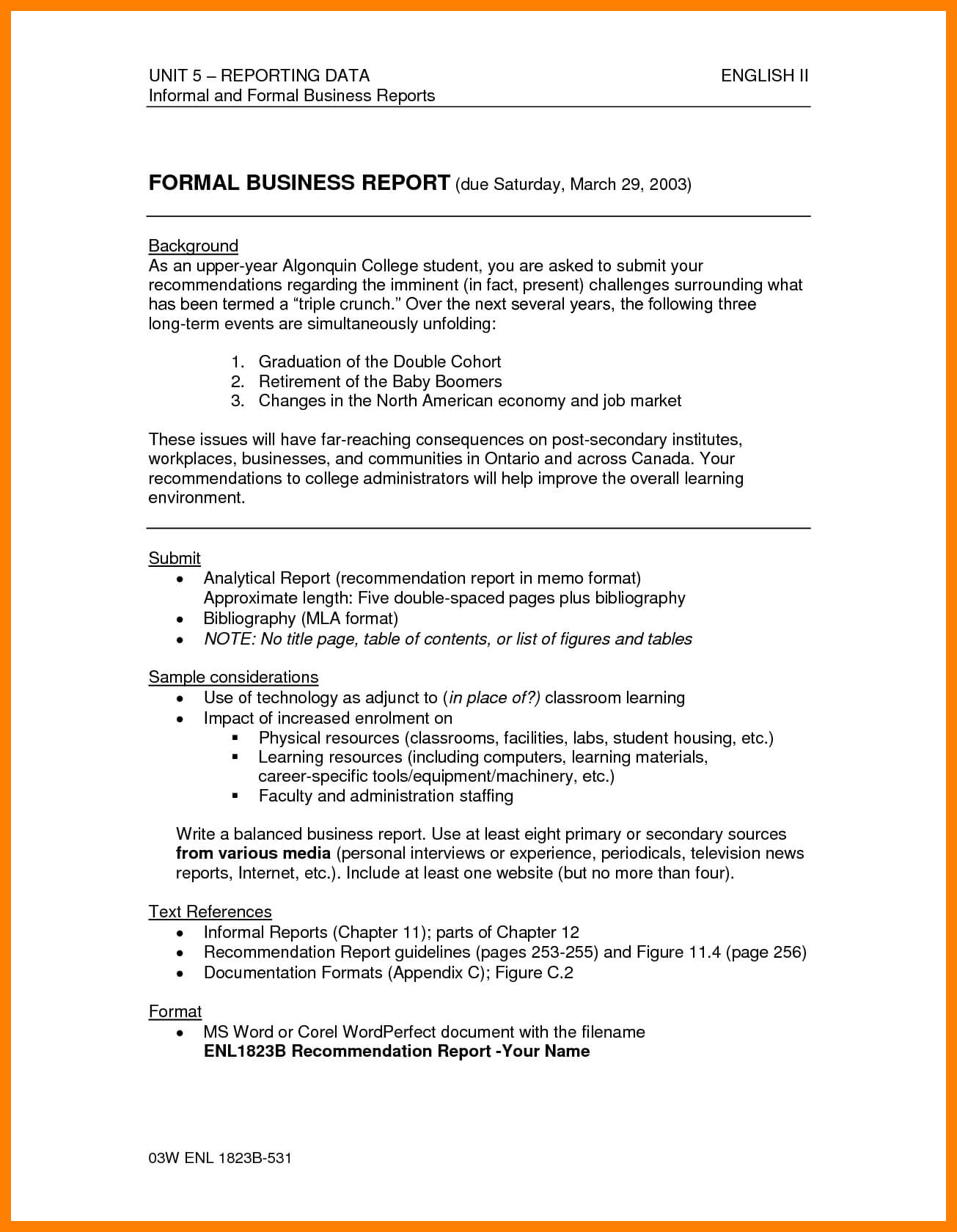 035 Report How To Write Formal Business Template Ample Pdf Inside Business Trip Report Template Pdf