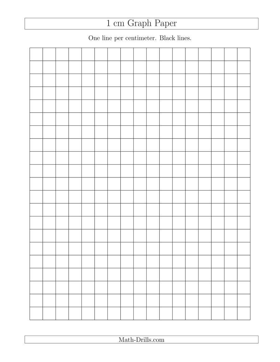 1 Cm Graph Paper With Black Lines (A) In 1 Cm Graph Paper Template Word