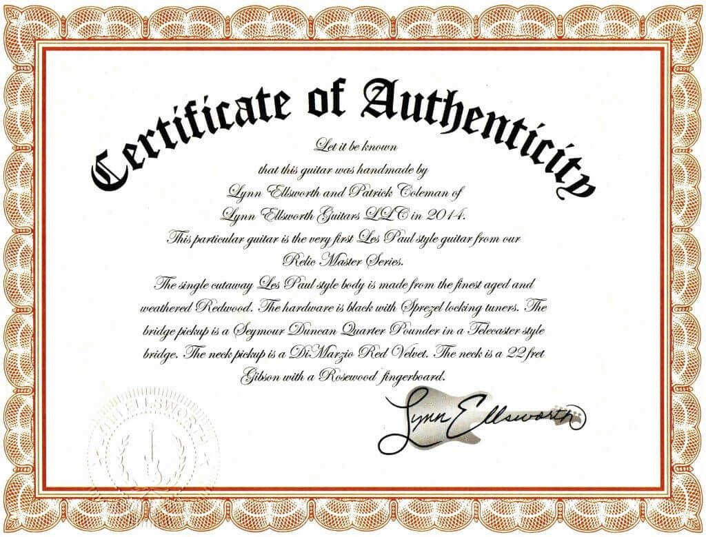 10 Authenticity Certificate Templates | Proposal Sample Within Photography Certificate Of Authenticity Template