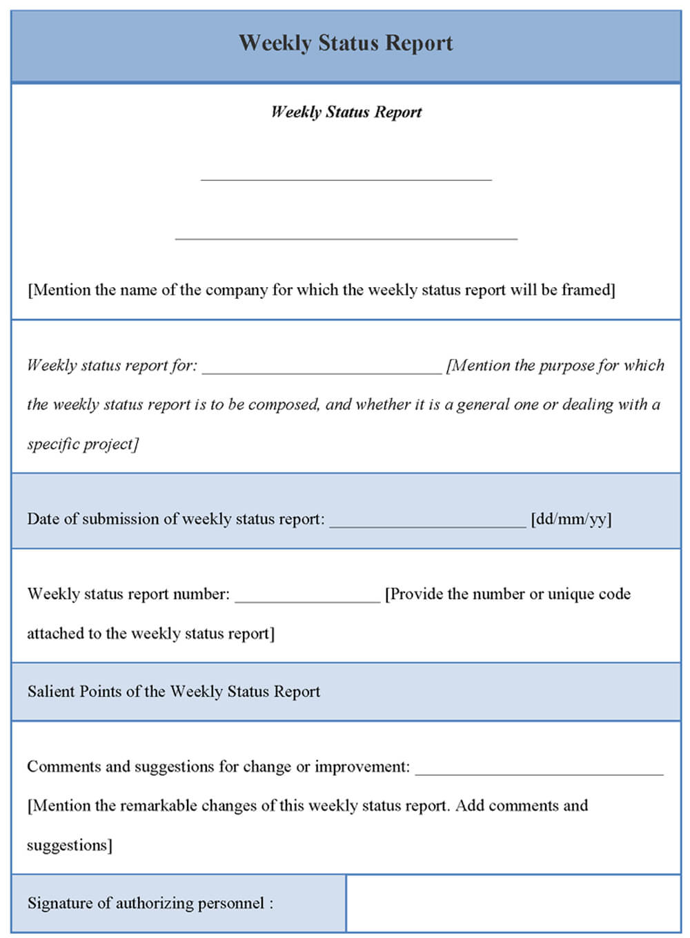 10 Best Photos Of Weekly Status Report Email Template In Project Status Report Template Word 2010