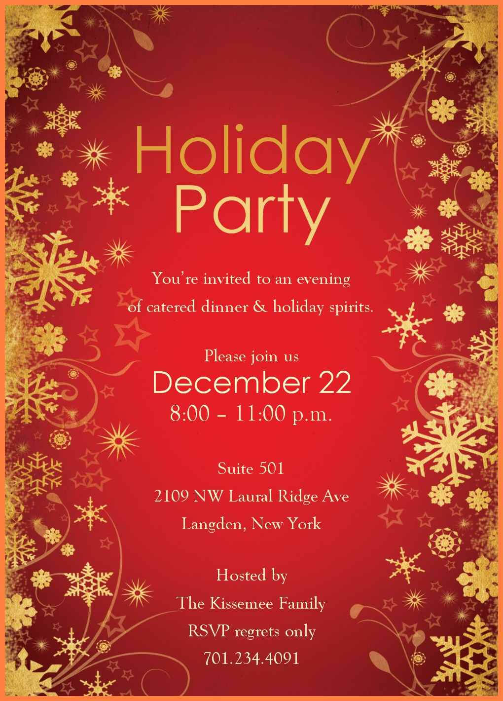 10+ Free Party Templates For Word | Andrew Gunsberg With Free Christmas Invitation Templates For Word