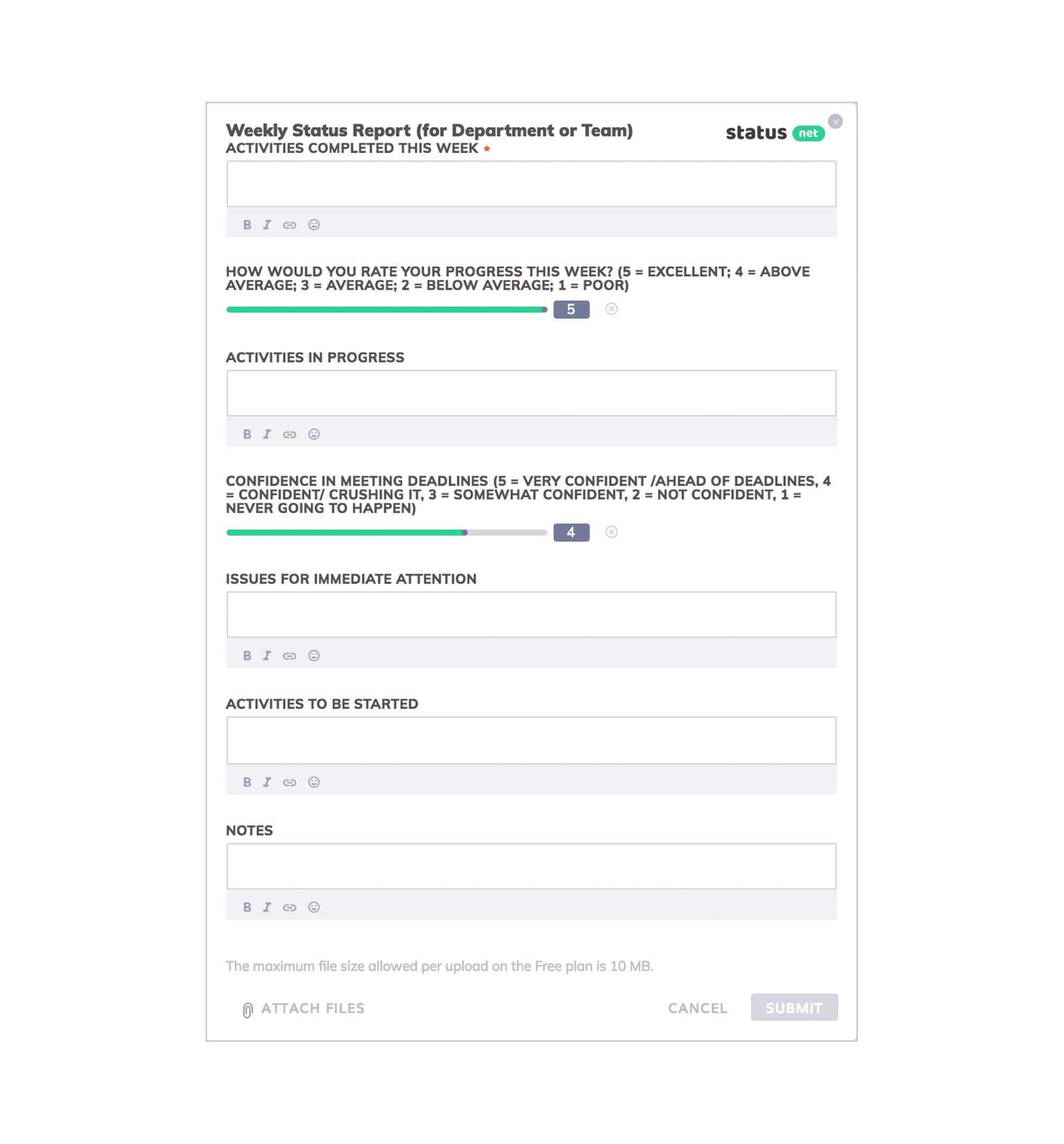 10 Outstanding Templates Of Weekly Reports | Free Download For Intervention Report Template