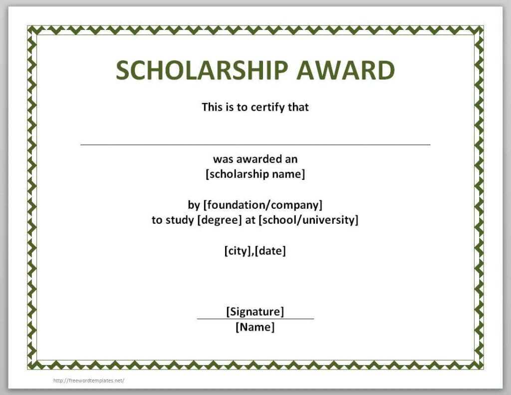 10+ Scholarship Award Certificate Examples – Pdf, Psd, Ai For Scholarship Certificate Template