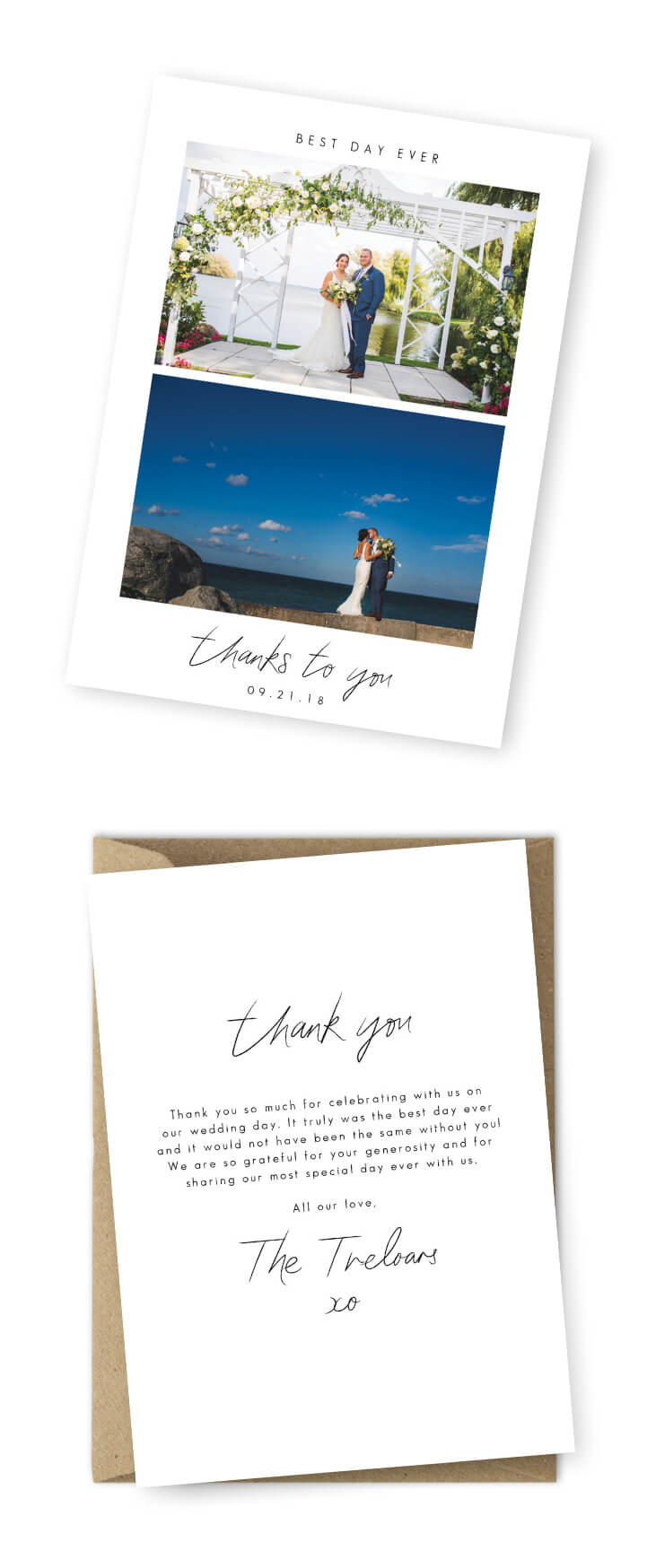 10 Wording Examples For Your Wedding Thank You Cards Within Template For Wedding Thank You Cards