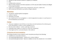 10+ Workplace Investigation Report Examples - Pdf | Examples throughout Workplace Investigation Report Template