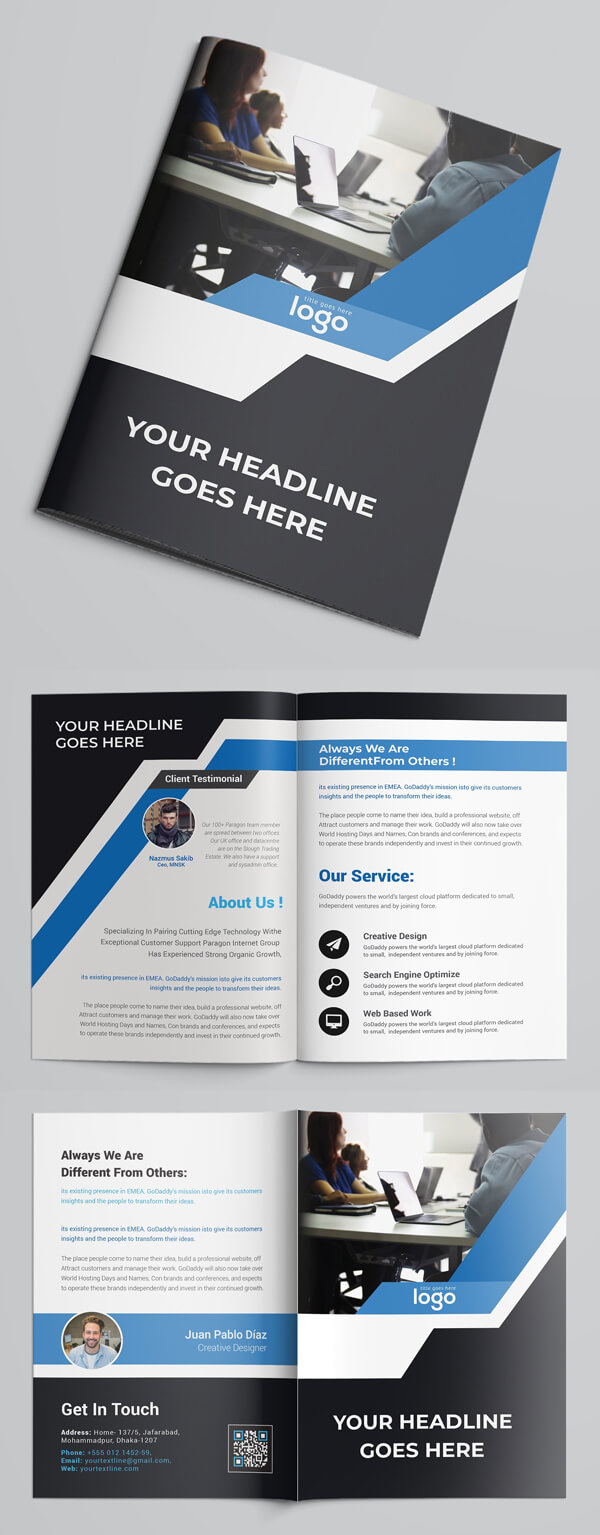 100 Professional Corporate Brochure Templates | Design For Professional Brochure Design Templates