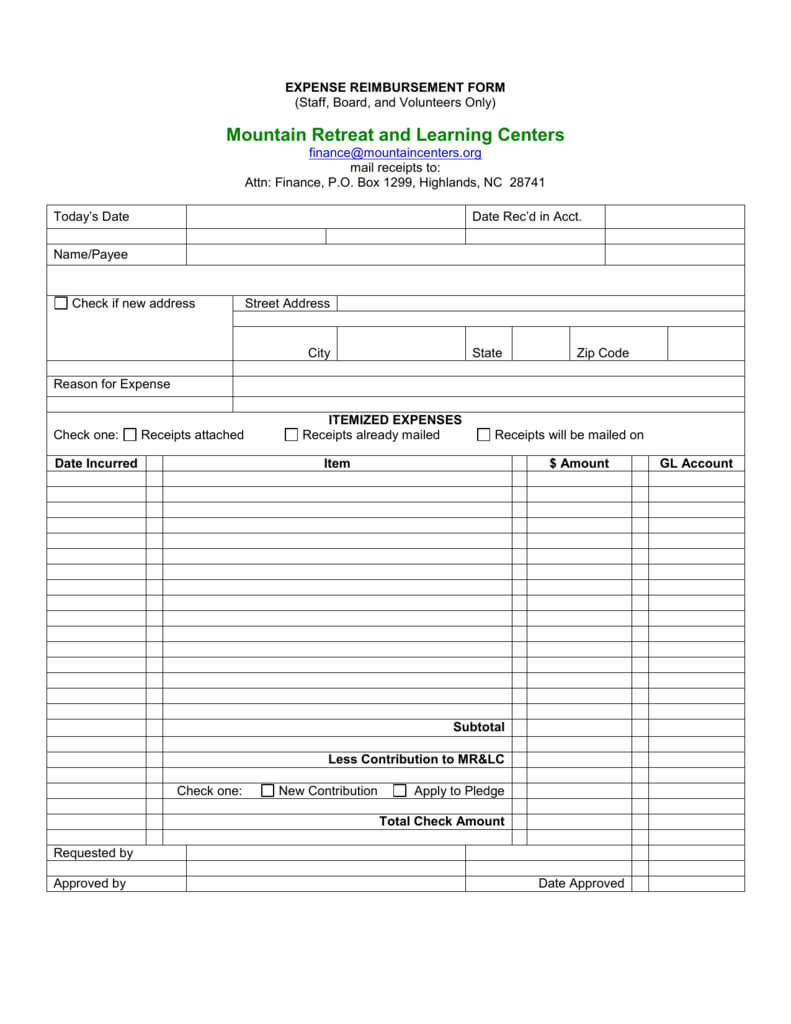 101 Sample Word Expense Reimbursement Form In Reimbursement Form Template Word