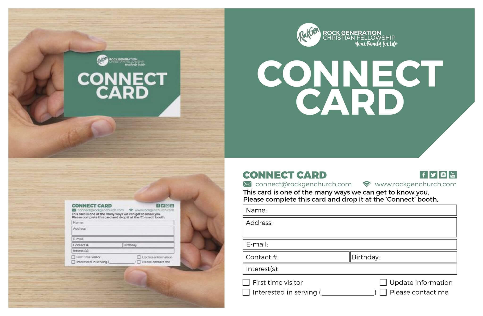 11 Awesome Church Connection Card Examples | Church Design For Church Visitor Card Template