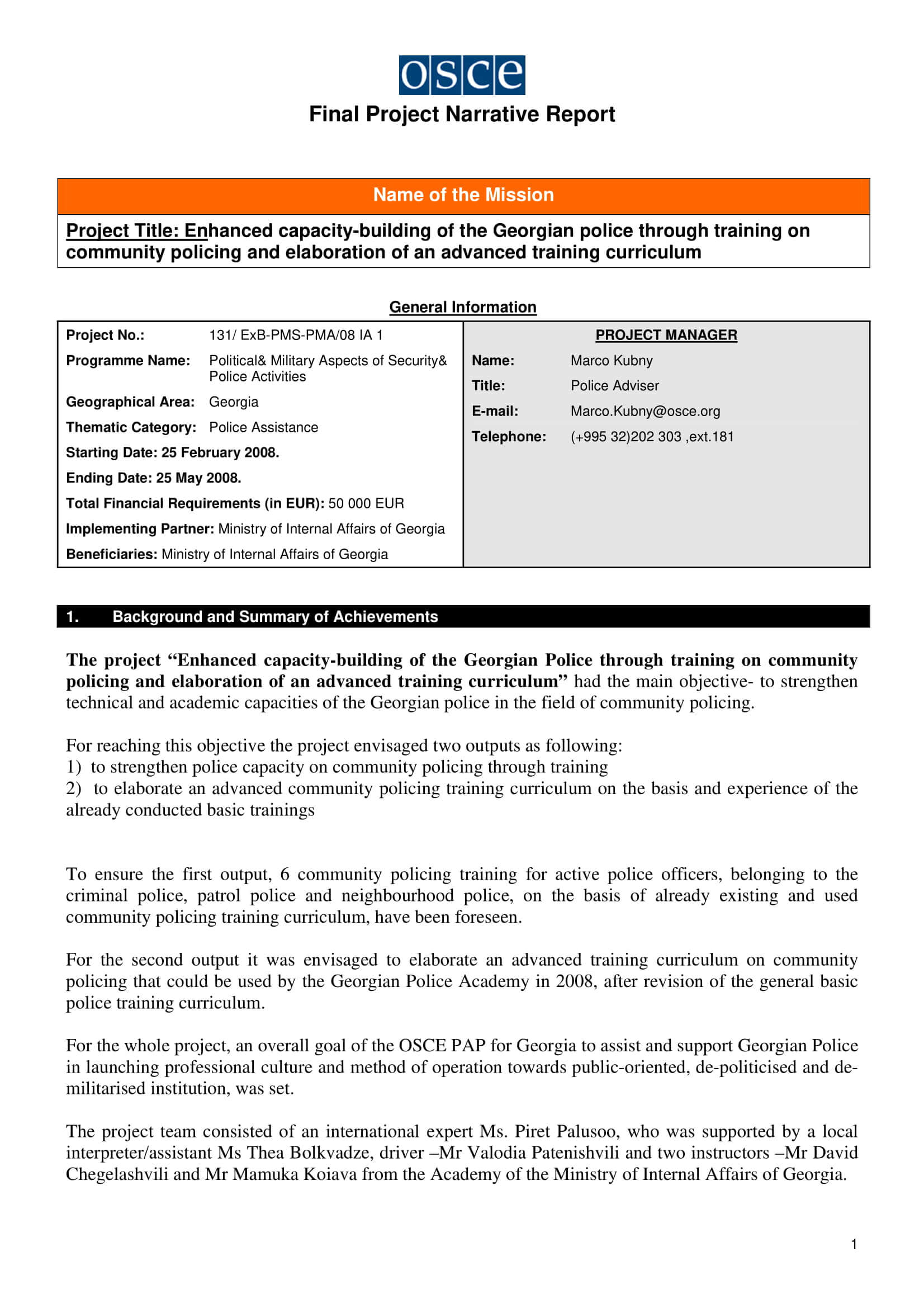 11+ Narrative Report Examples – Pdf | Examples For After Training Report Template