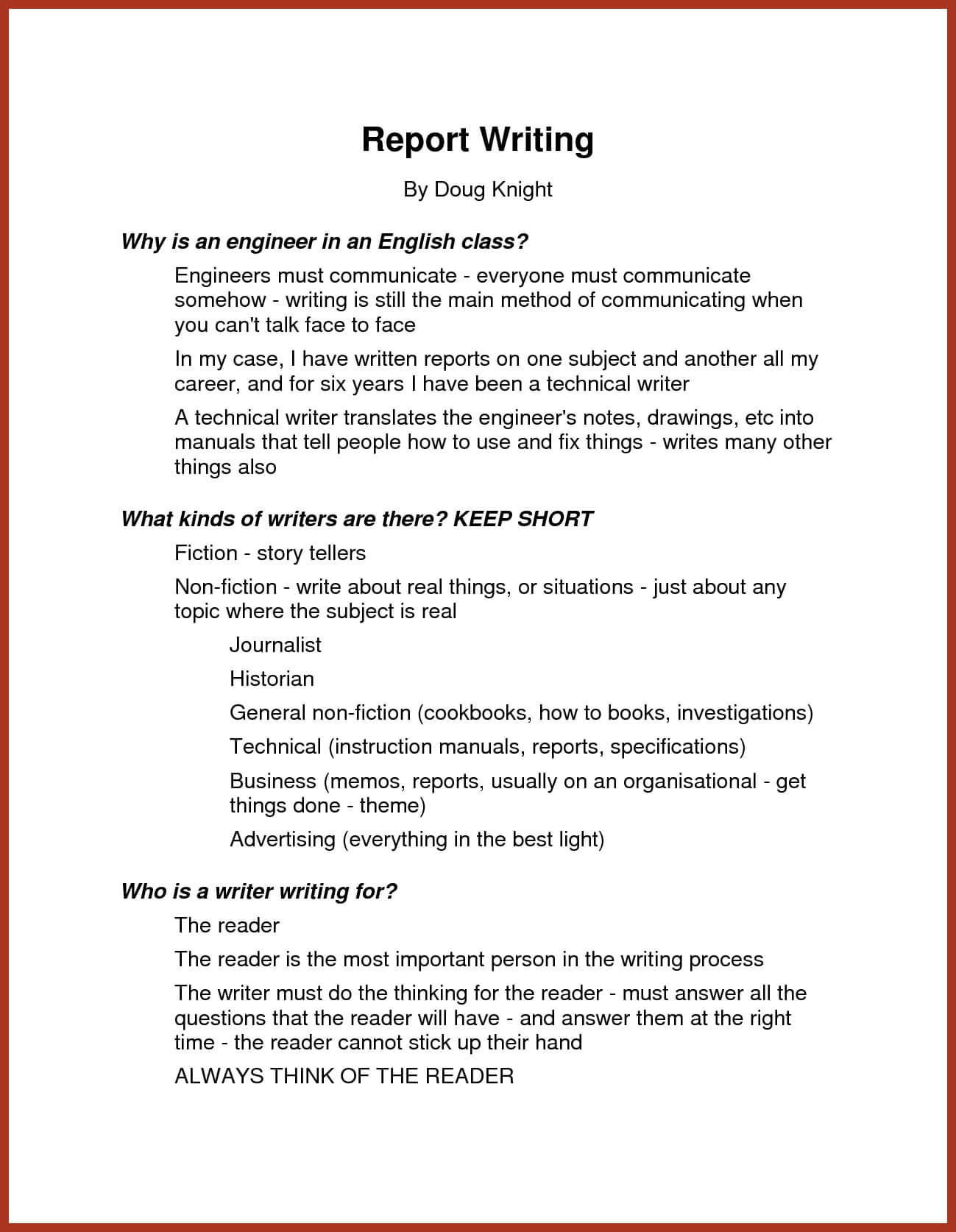 11+ Narrative Report Examples – Pdf | Examples Throughout Template On How To Write A Report