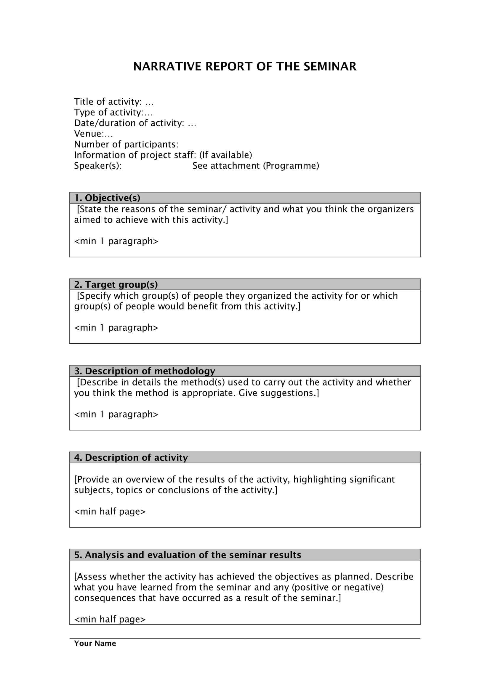 11+ Narrative Report Examples – Pdf | Examples With Focus Group Discussion Report Template