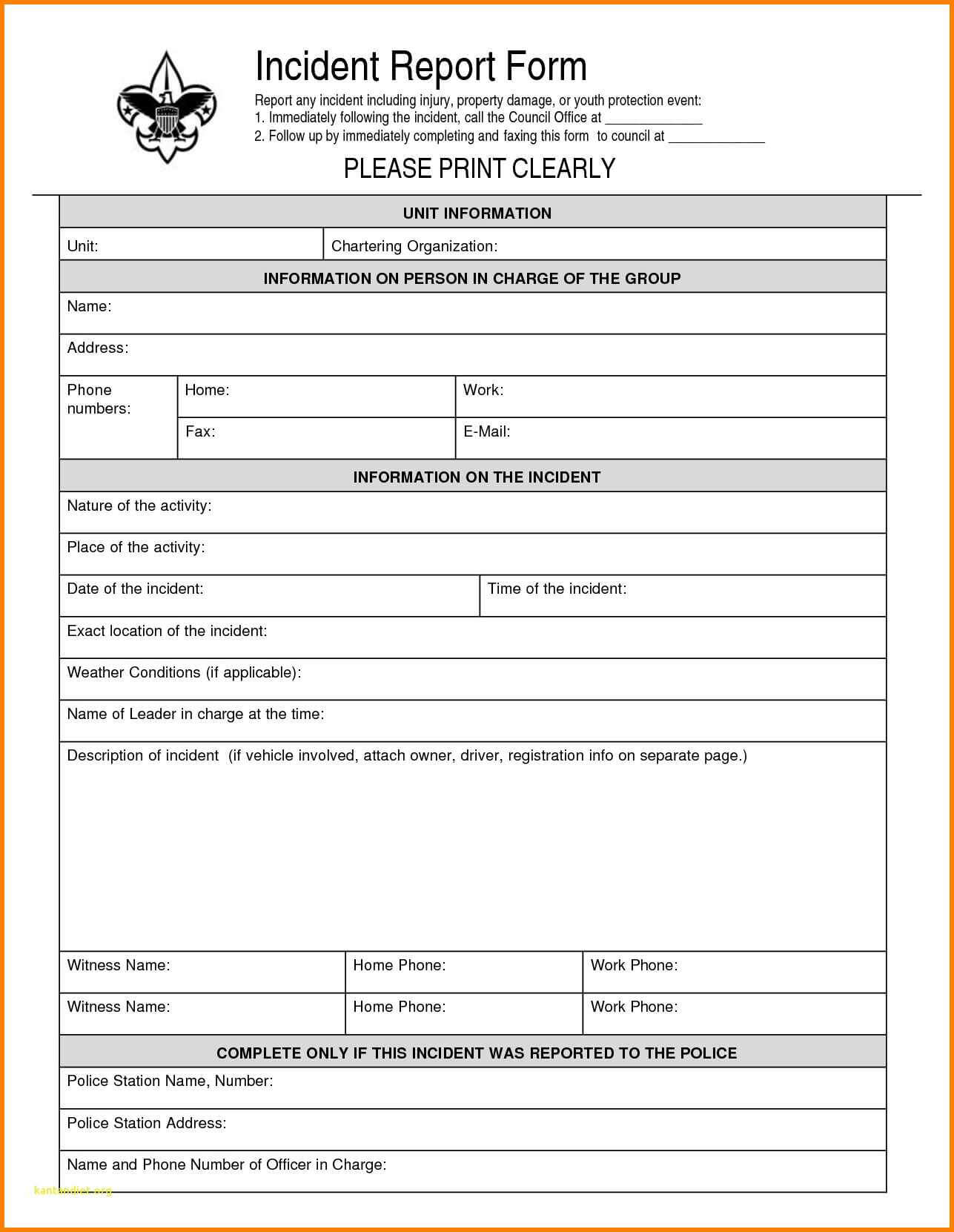 11+ Sample Incident Report Forms | Instinctual Intelligence For It Incident Report Template
