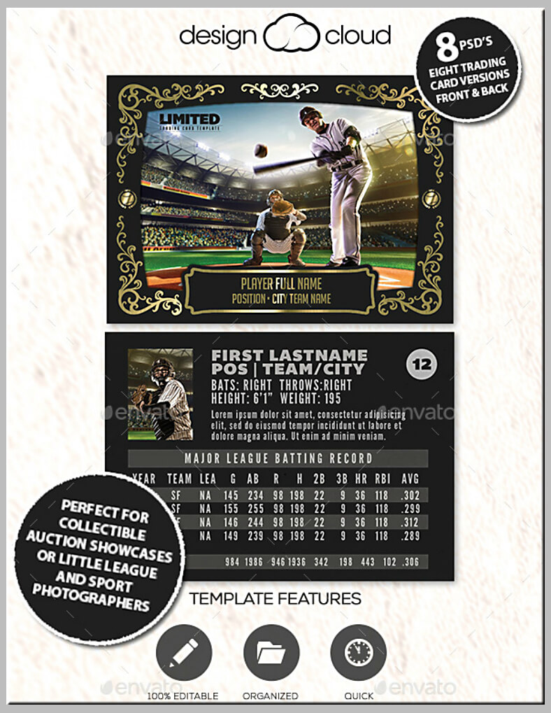 12+ Baseball Trading Card Designs & Templates – Psd, Ai In Baseball Card Template Psd
