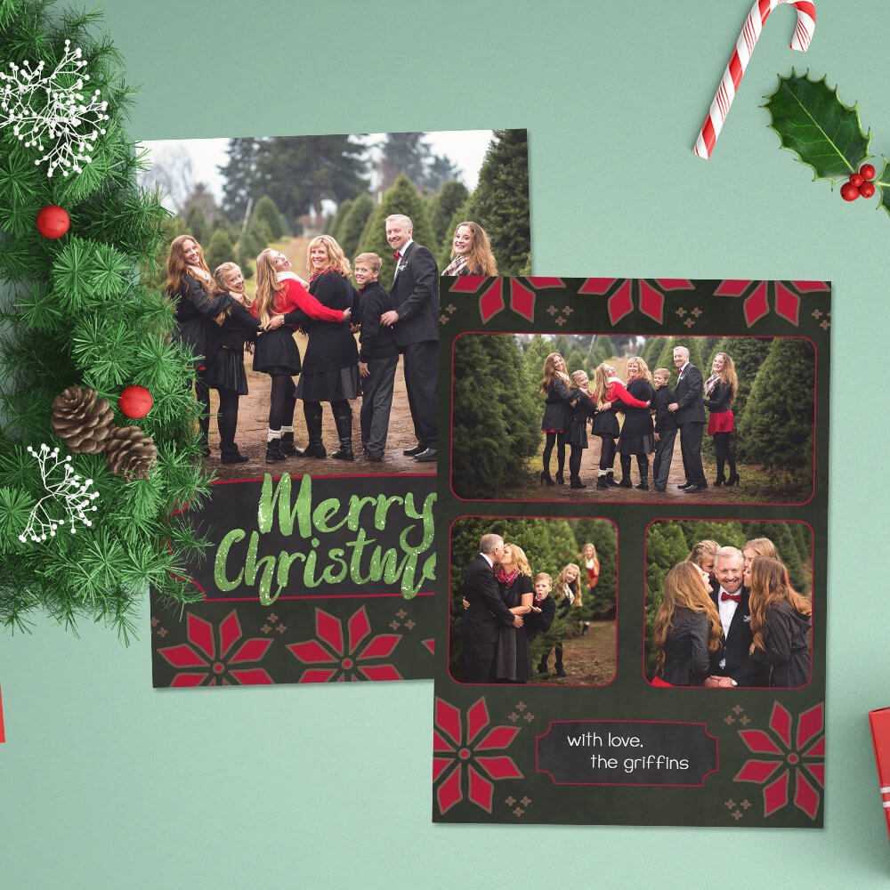 12 Christmas Card Photoshop Templates To Get You Up And Inside Christmas Photo Card Templates Photoshop