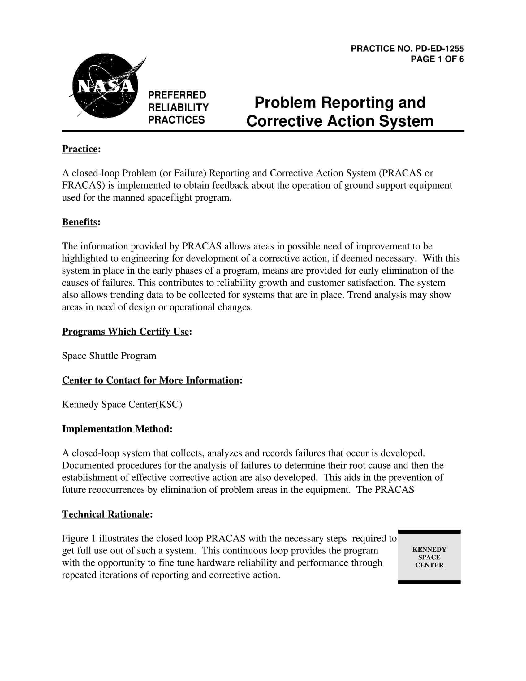 12+ Corrective Action Report Examples – Pdf | Examples Within Fracas Report Template