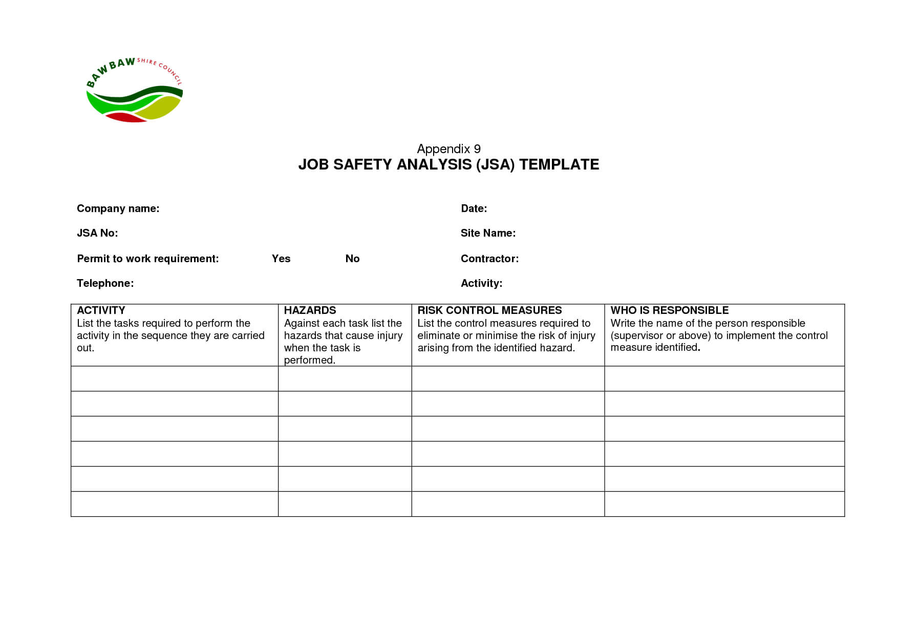 13+ Job Safety Analysis Examples – Pdf, Word, Pages | Examples Regarding Safety Analysis Report Template