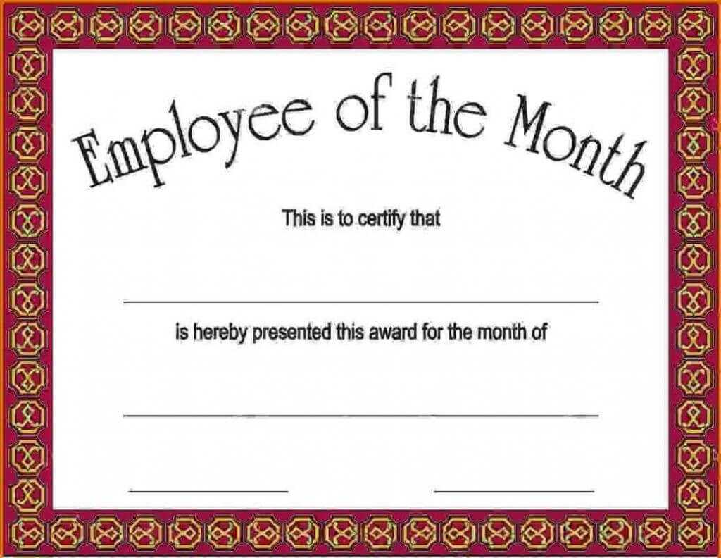 14+ Employee Of The Month Certificate Template | This Is Pertaining To Employee Of The Month Certificate Templates