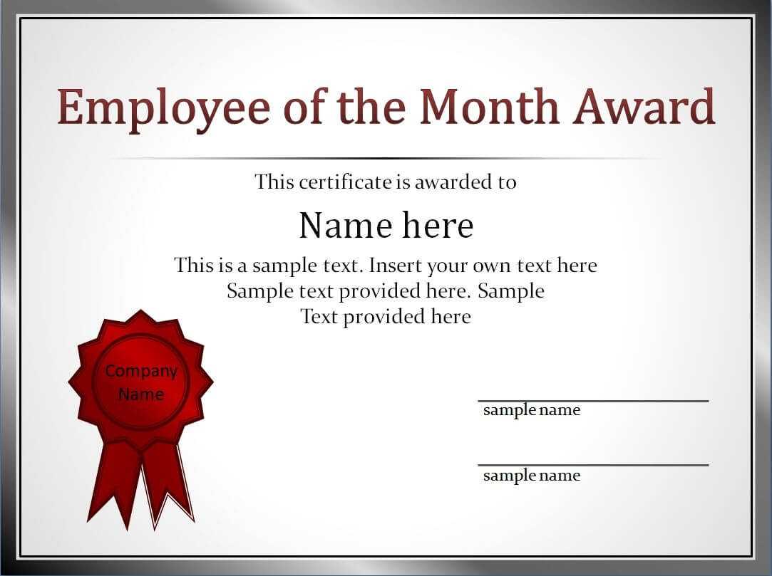 14+ Employee Of The Month Certificate Template | This Is Throughout Employee Of The Month Certificate Template With Picture