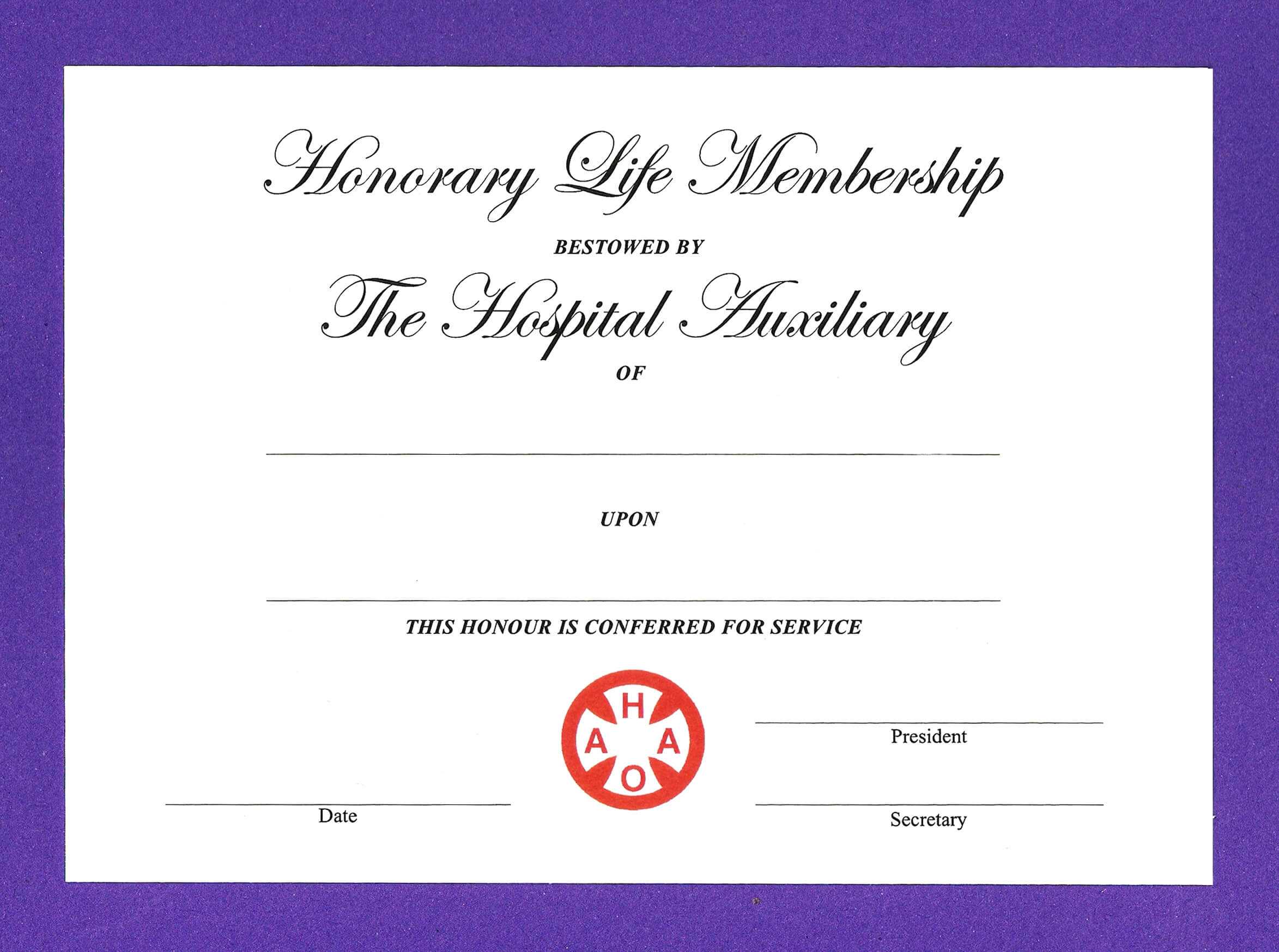 14+ Honorary Life Certificate Templates – Pdf, Docx | Free Intended For Life Membership Certificate Templates