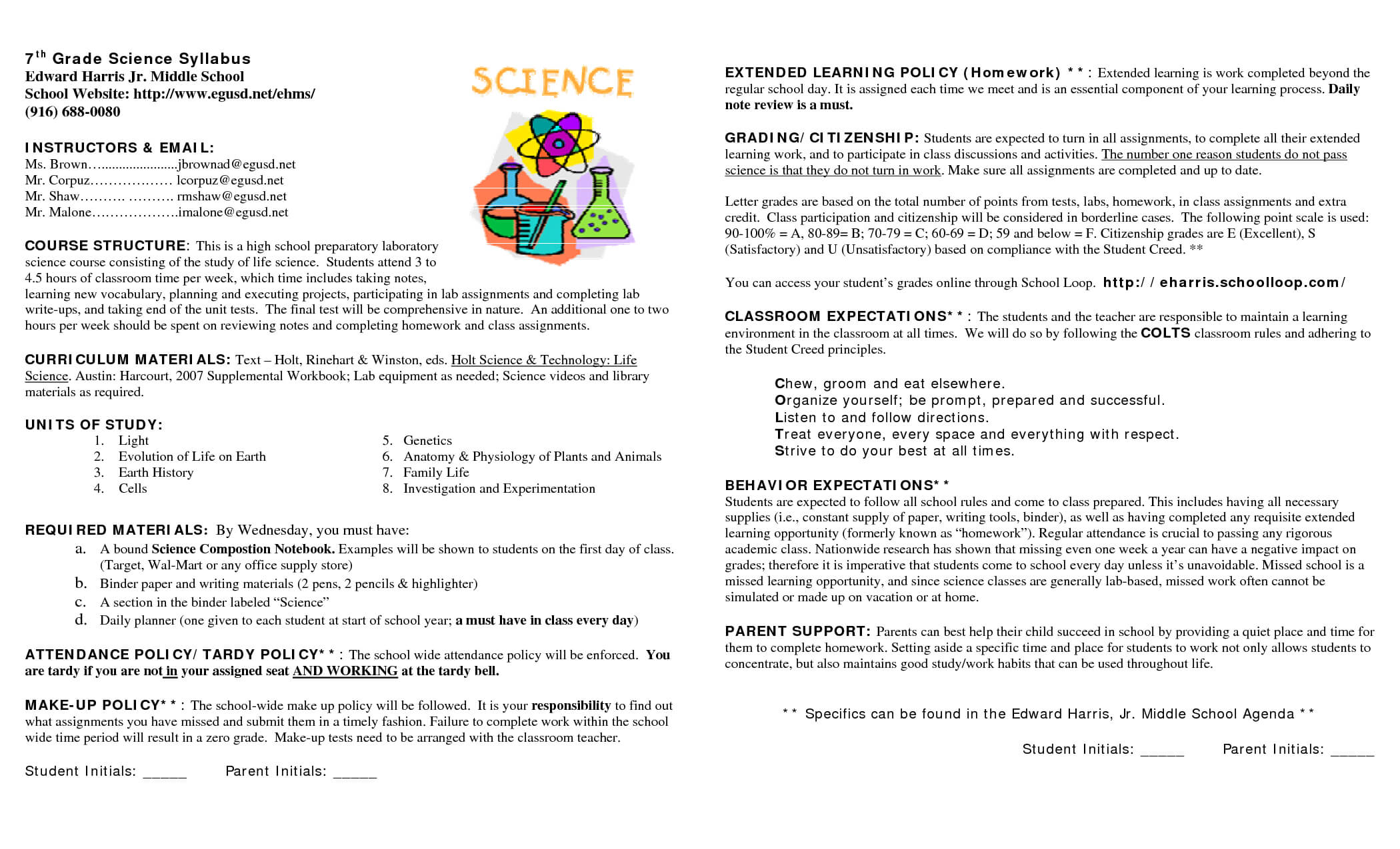 15 Awesome Syllabus Template For Middle School Images Within Blank Syllabus Template