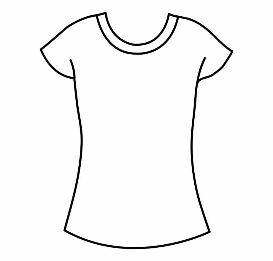 Blank T Shirt Outline Template