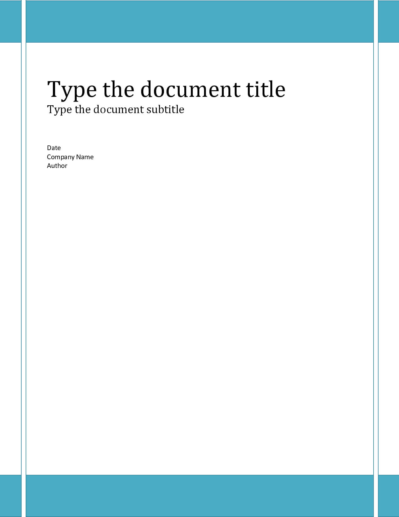 15 Cover Page Template Microsoft Word Images – Report Cover In Report Cover Page Template Word