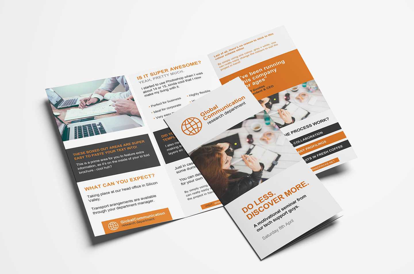 15 Free Tri Fold Brochure Templates In Psd & Vector – Brandpacks Throughout One Sided Brochure Template