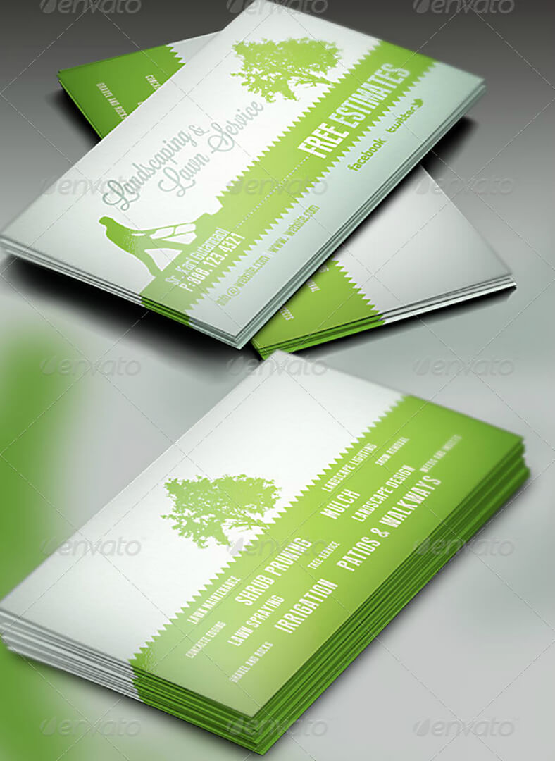 15+ Landscaping Business Card Templates - Word, Psd | Free Within Landscaping Business Card Template