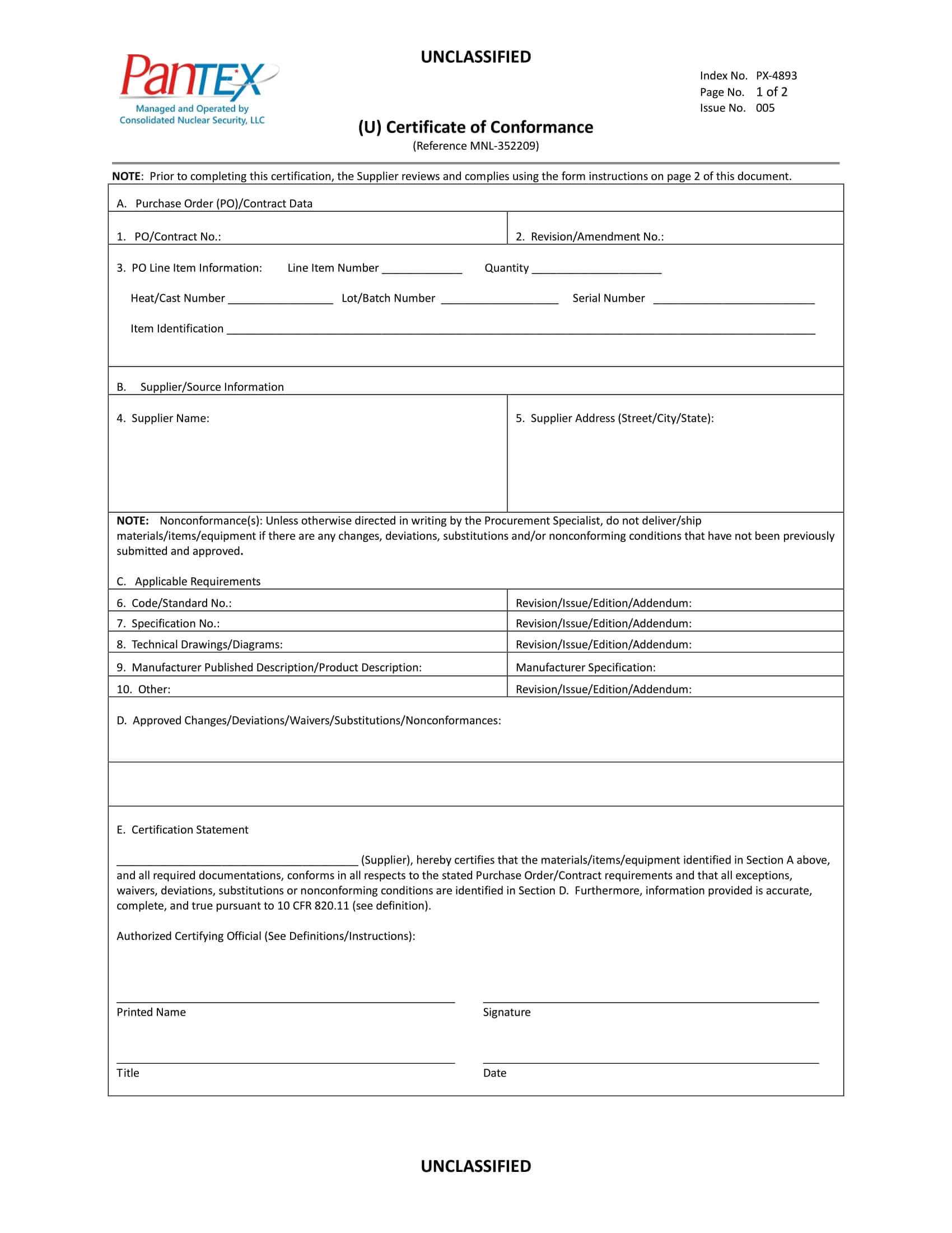 16+ Certificate Of Conformance Example – Pdf, Word, Ai Pertaining To Certificate Of Manufacture Template