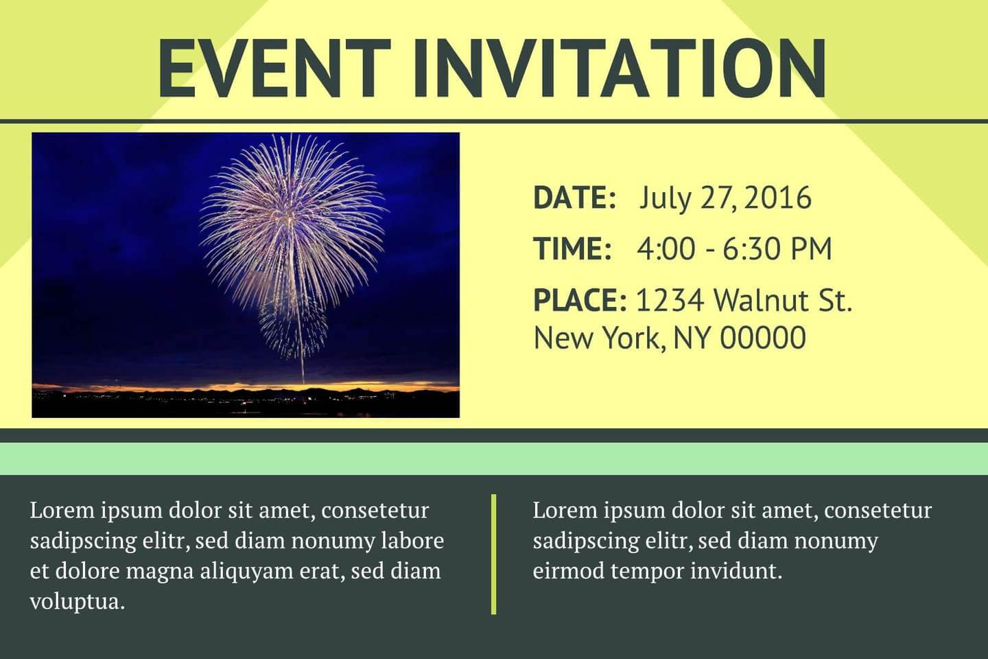 16 Free Invitation Card Templates & Examples – Lucidpress With Event Invitation Card Template
