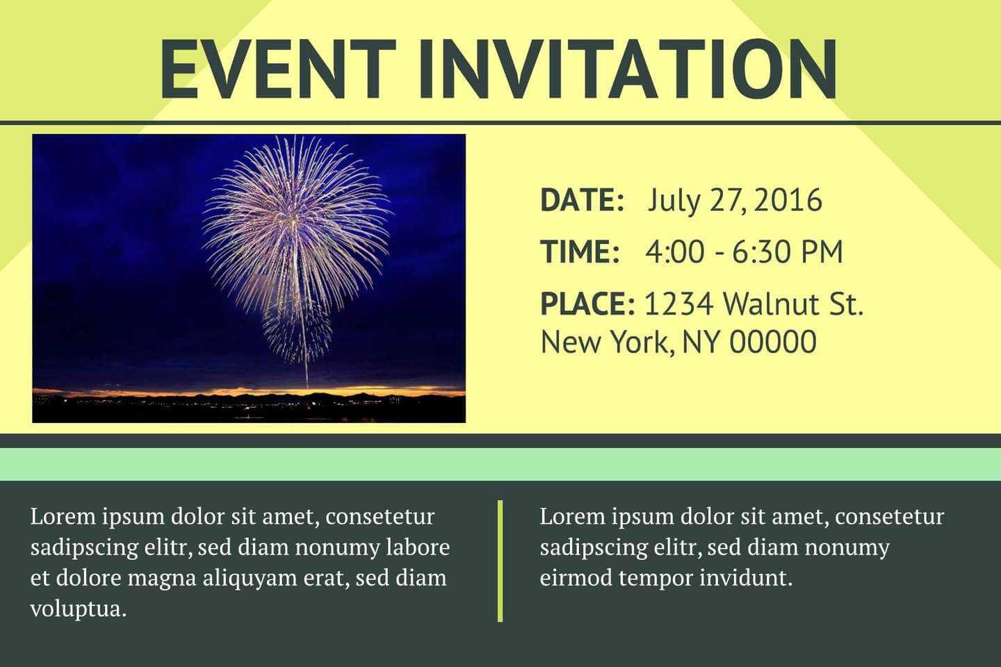 16 Free Invitation Card Templates & Examples – Lucidpress With Event Invitation Card Template