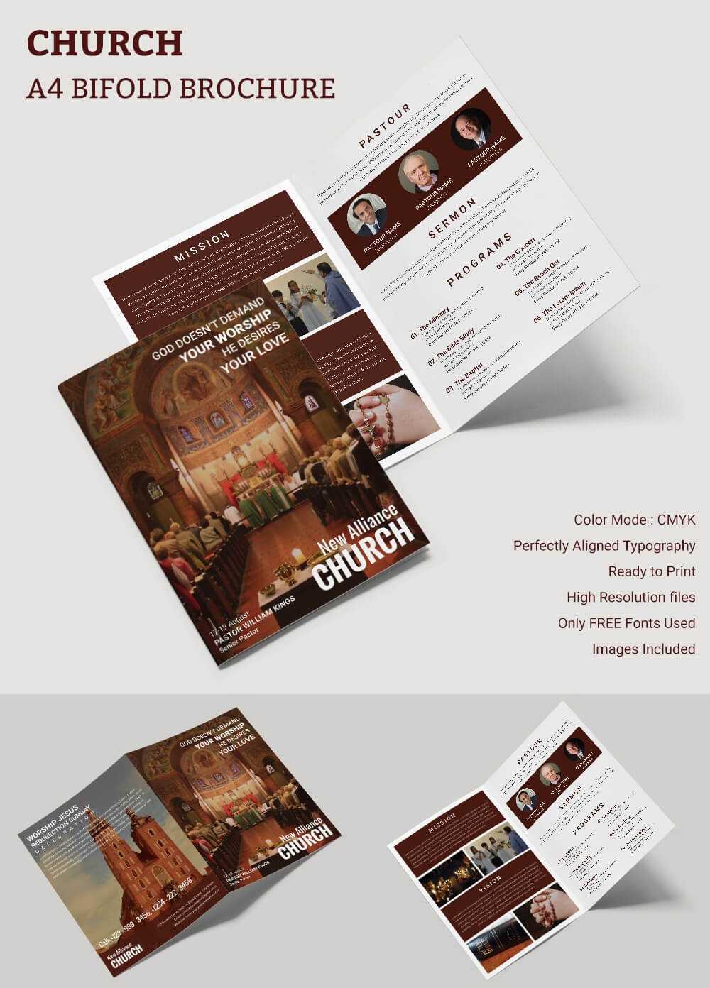 16+ Popular Church Brochure Templates – Ai,psd, Docs, Pages Intended For Free Church Brochure Templates For Microsoft Word