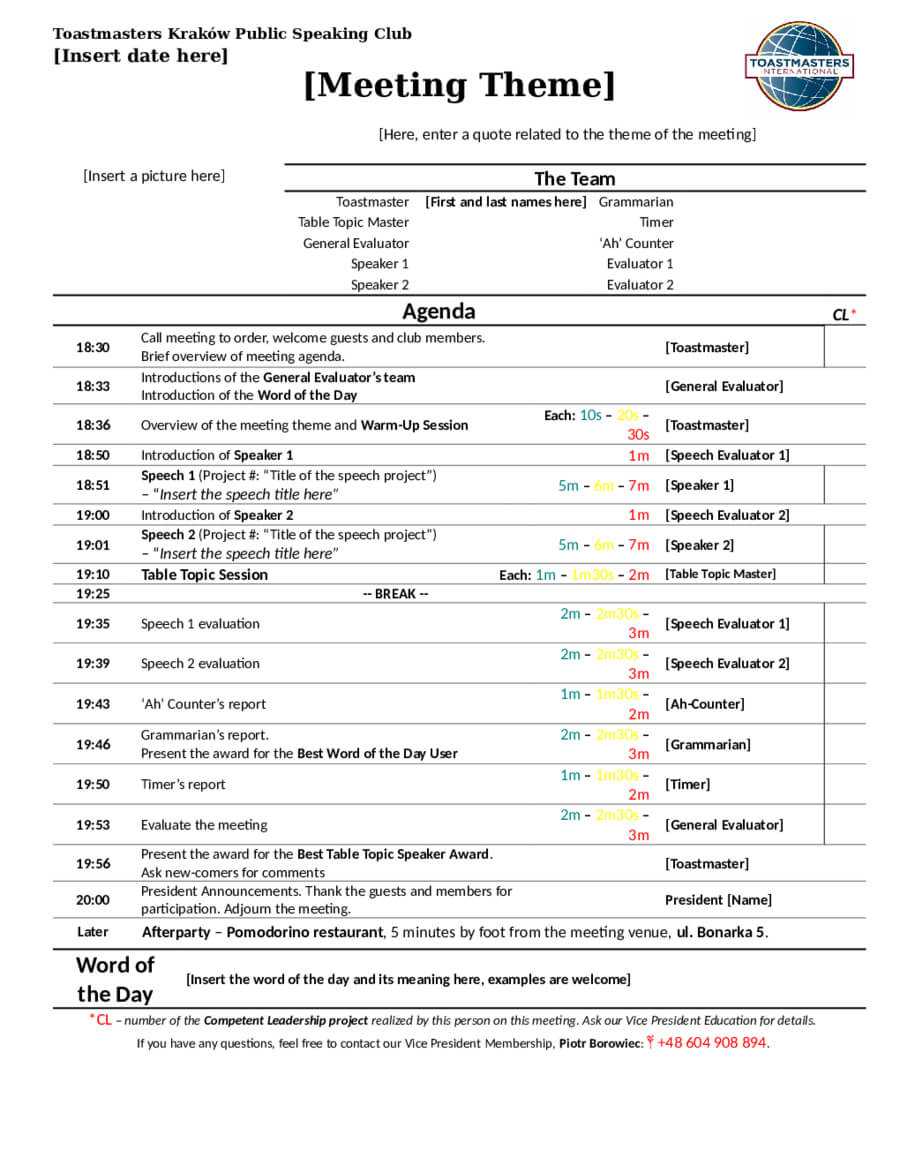 17+ Example Of Business Agenda | Leterformat In Free Meeting Agenda Templates For Word