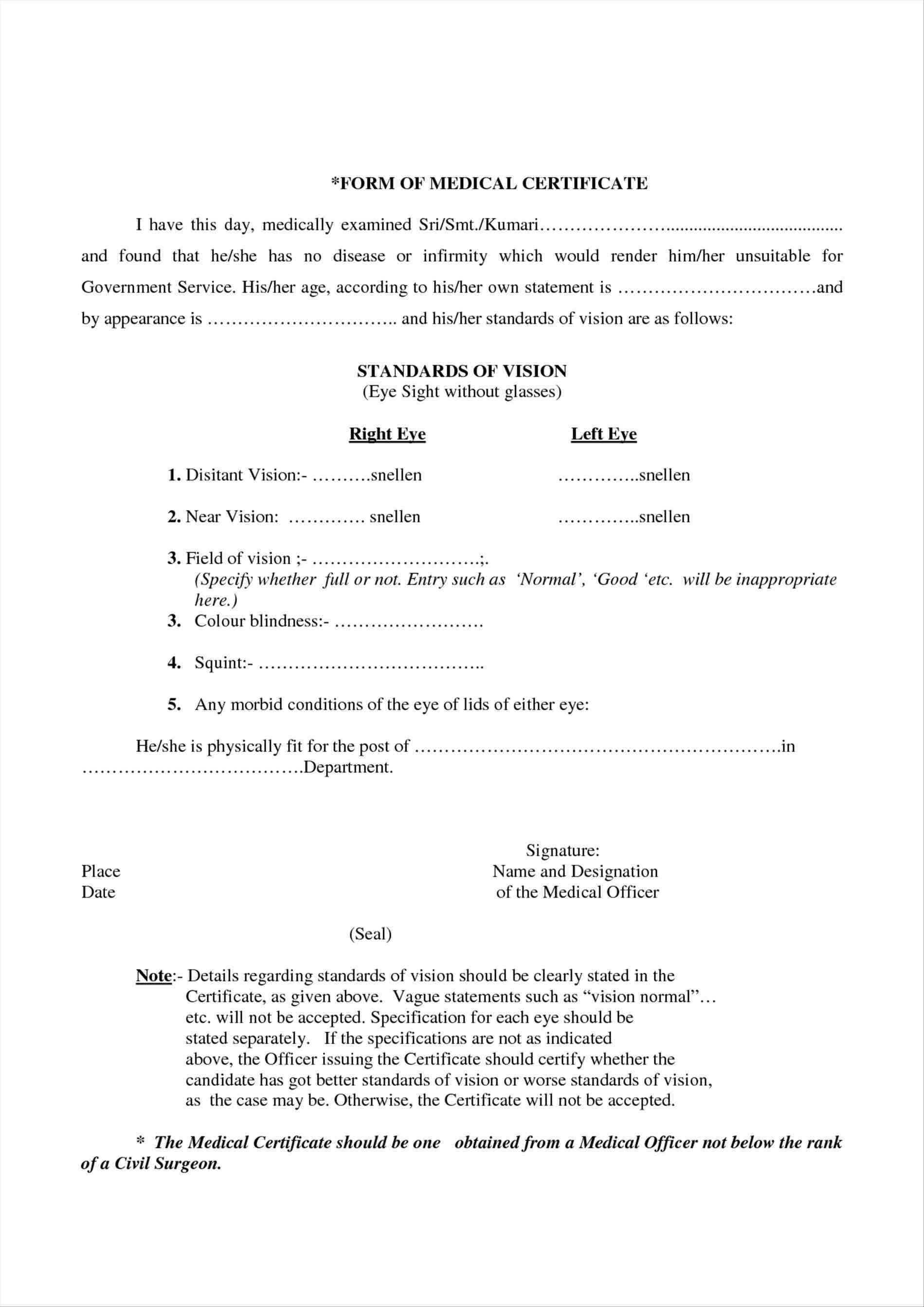 19+ Medical Certificate Templates For Leave – Pdf, Docs With Leaving Certificate Template