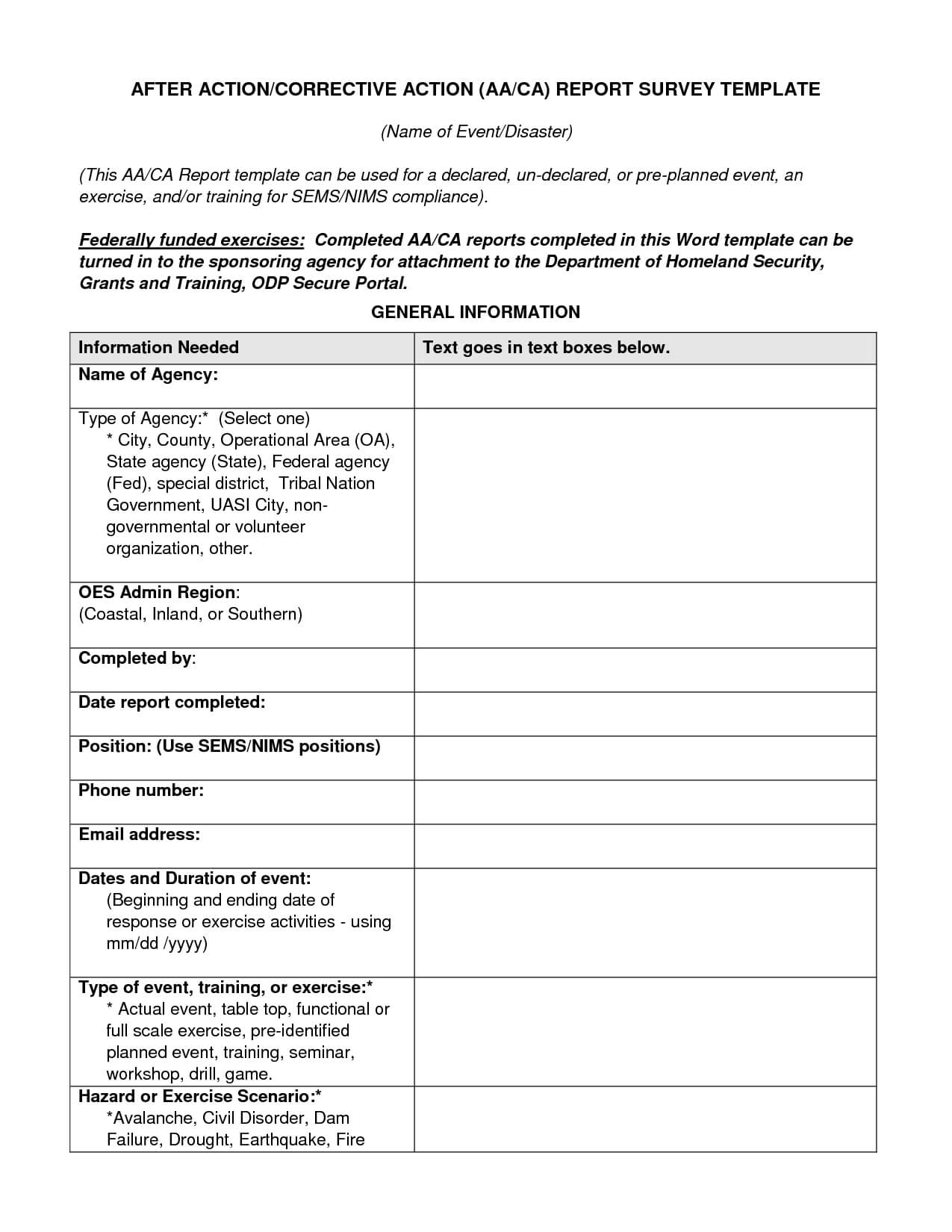 19 New Hseep Templates Throughout After Training Report Template