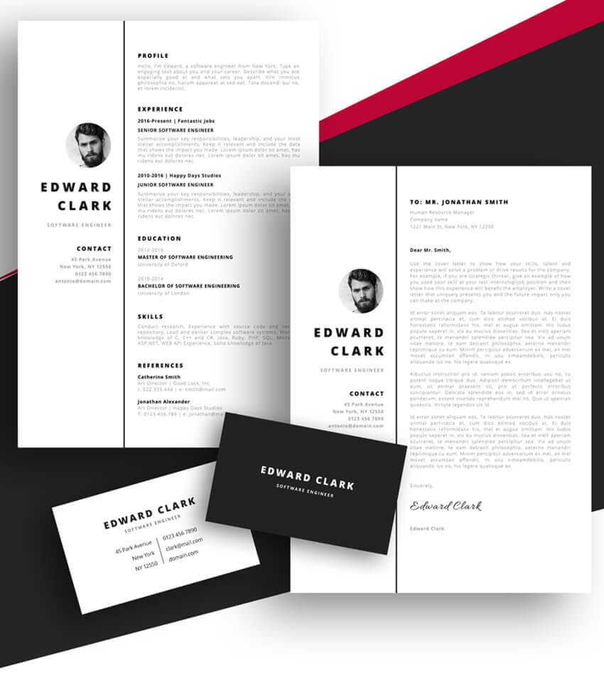 20 Best Free Pages & Ms Word Resume Templates For Mac (2019) With Pages Business Card Template