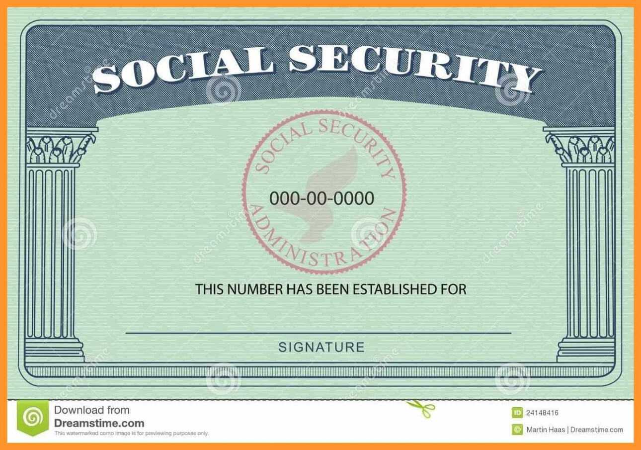 20+ Blank Social Security Card Template Intended For Blank Social Security Card Template Download