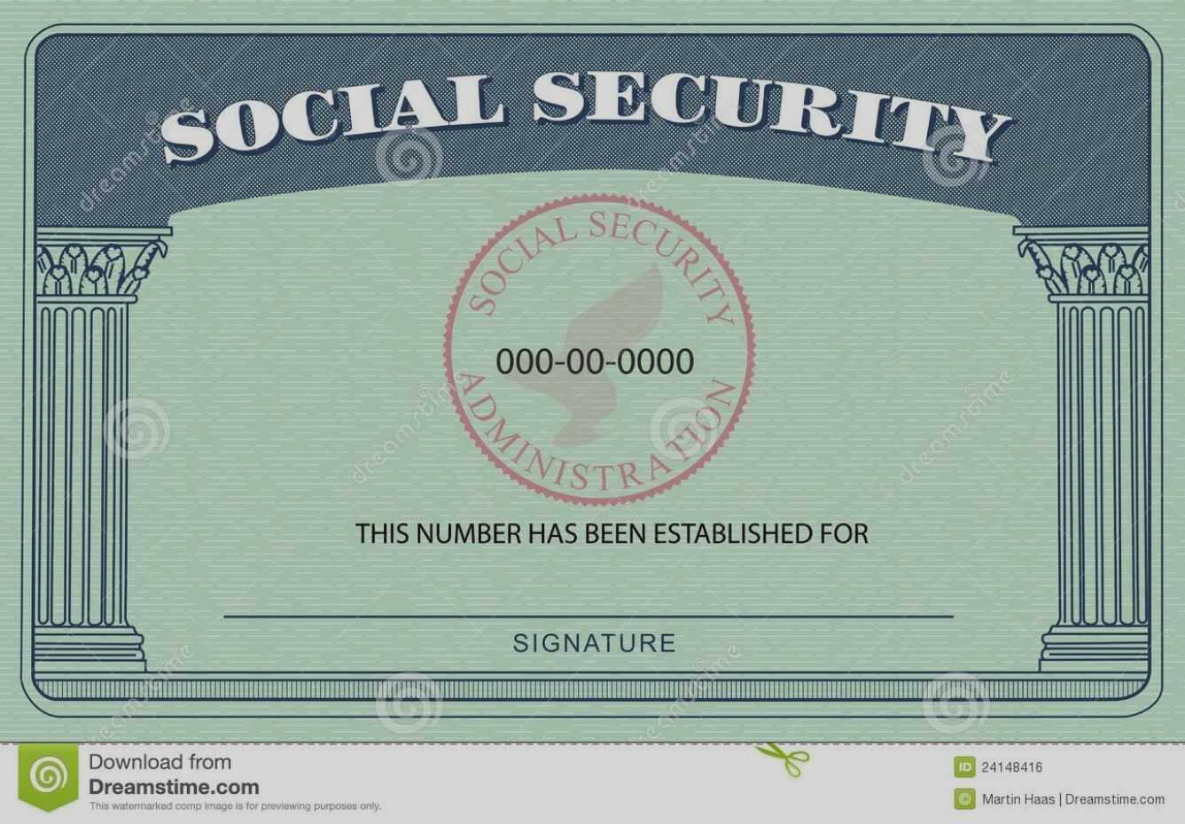 20+ Blank Social Security Card Template With Regard To Ss Card Template