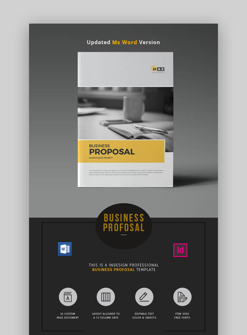 20 Ms Word Business Proposal Templates To Make Deals In 2019 Inside Free Business Proposal Template Ms Word