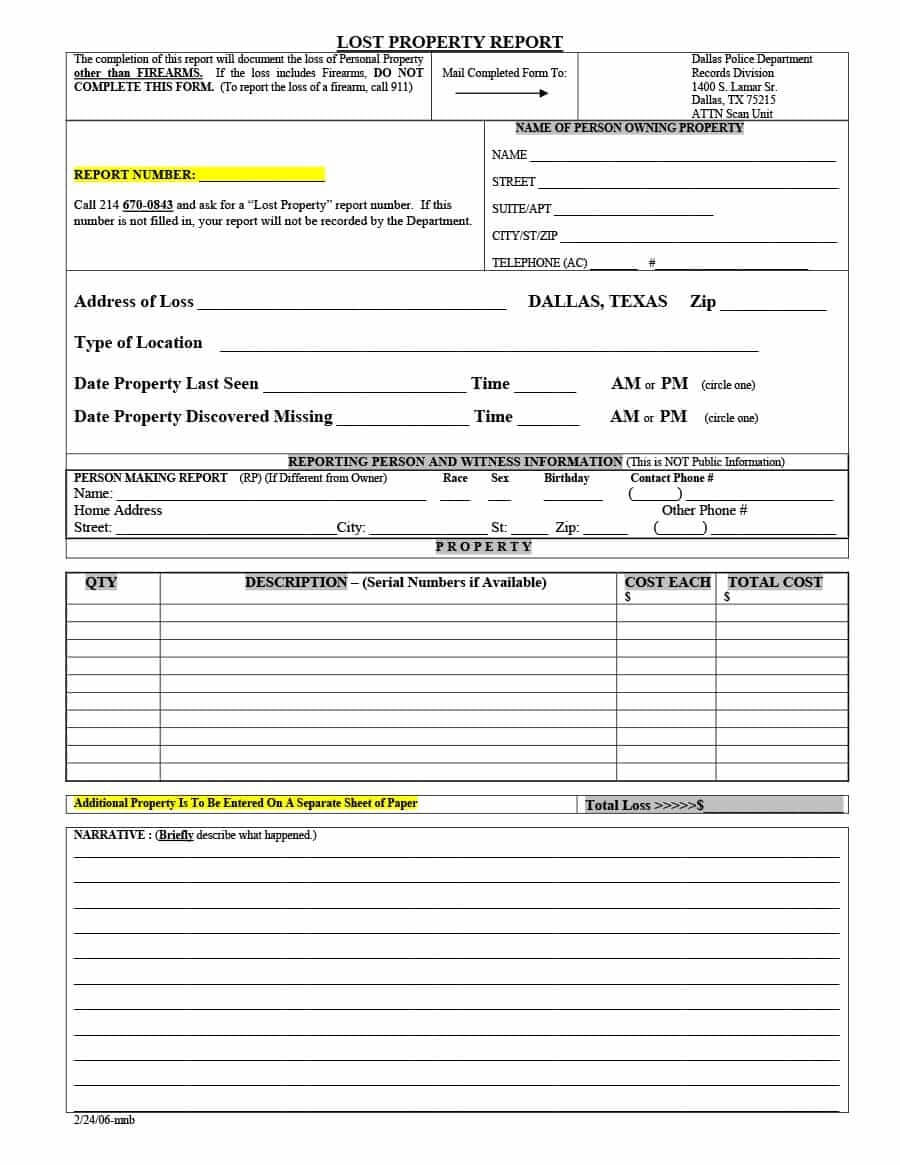 20+ Police Report Template & Examples [Fake / Real] ᐅ For Police Incident Report Template
