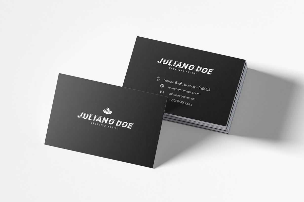 200 Free Business Cards Psd Templates – Creativetacos For Name Card Design Template Psd